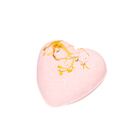 Бомбочка для ванны "Сердце", розовая, с сухоцветами эвкалипта, 100 г - фото 321245248
