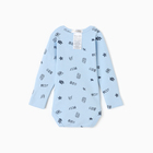 Боди с длинным рукавом, цвет голубой, рост 56 (0-1 мес) - фото 24443746