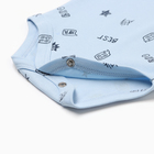 Боди с длинным рукавом, цвет голубой, рост 80 (9-12 мес) - фото 24443755