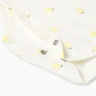 Боди с длинным рукавом, цвет молочный, рост 56 (0-1 мес) - фото 24652733