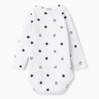 Боди с длинным рукавом, цвет белый, рост 74 (6-9 мес) - фото 23972584