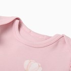 Боди с длинным рукавом, цвет розовый, рост 56 (0-1 мес) - фото 24443773