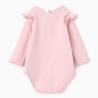 Боди с длинным рукавом, цвет розовый, рост 68 (3-6 мес) - фото 24443786