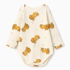 Боди с длинным рукавом, цвет молочный, рост 80 (9-12 мес) - фото 24443793