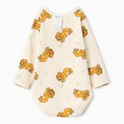 Боди с длинным рукавом, цвет молочный, рост 80 (9-12 мес) - фото 24443796