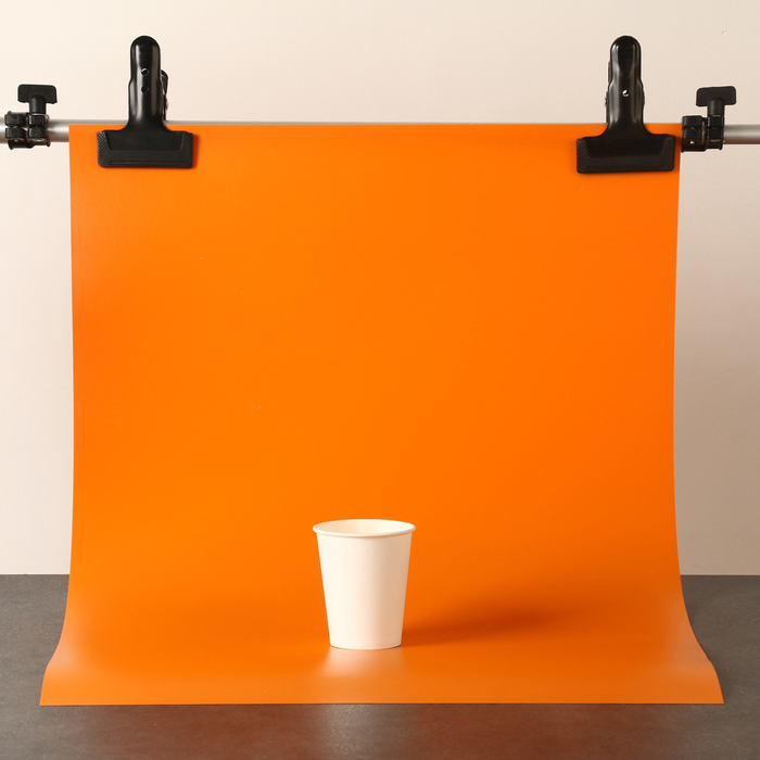 Фотофон для предметной съёмки "Оранжевый" ПВХ, 50 х 70 см - Фото 1