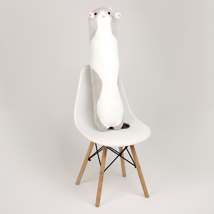 Мягкая игрушка «Котик», 90 см, цвет серый