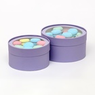 Набор 2 в 1 круглых коробок с окном, бледно-фиолетовый, 21 х 11 - 18 х 10 см - фото 321545590