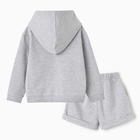 Костюм детский (толстовка, шорты) KAFTAN Gussi р. 28 (86-92), серый - фото 25498343