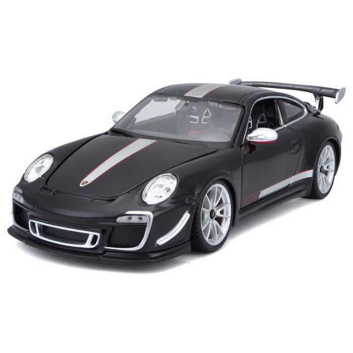 Машинка Bburago Porsche 911 Gt3 Rs 4.0, Die-Cast, 1:18, открывающиеся двери, цвет чёрный - Фото 1