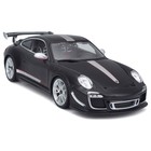 Машинка Bburago Porsche 911 Gt3 Rs 4.0, Die-Cast, 1:18, открывающиеся двери, цвет чёрный - Фото 10