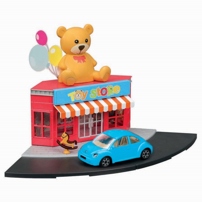Набор игровой Bburago «Построй свой город! Магазин игрушек», с машинкой Street Fire, 1:43 - Фото 1