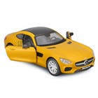 Машинка Bburago Mercedes-Amg Gt, Die-Cast, 1:32, цвет жёлтый - Фото 3