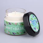 Ароматическая свеча в банке «Базилик и мята», соевый воск, 80 г - Фото 4