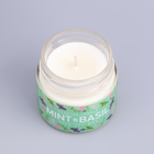 Ароматическая свеча в банке «Базилик и мята», соевый воск, 80 г - Фото 6