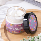 Ароматическая свеча в банке «Лаванда и шалфей», соевый воск, 80 г - Фото 1