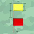 Флажки сигнальные, красный и жёлтый, в чехле 22×32 см - Фото 2