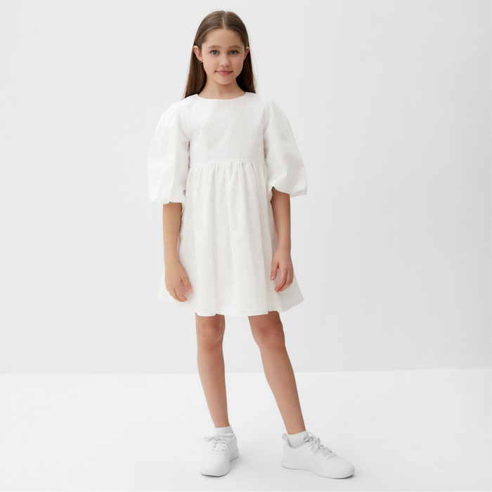 Платье для девочки MINAKU цвет белый, рост 110 см
