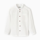 Рубашка для мальчика MINAKU цвет белый, рост 146 см - Фото 6