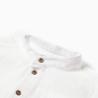Рубашка для мальчика MINAKU цвет белый, рост 152 см - Фото 3