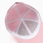 Кепка "Бейсболка" для девочки, цвет светло-розовый, размер 52-54 - Фото 4