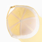 Кепка "Бейсболка" детская, цвет желтый, размер 52-54 - фото 23898219