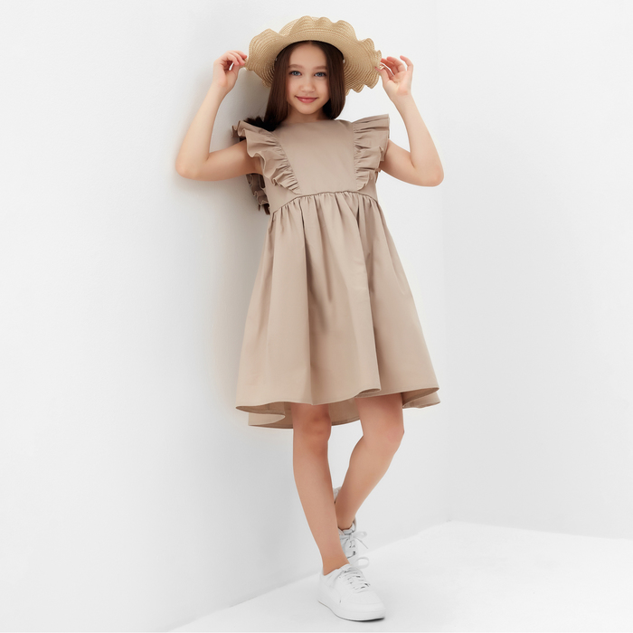 Платье для девочки MINAKU, цвет бежевый, рост 116 см