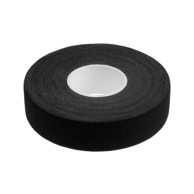 Лента клейкая ТУНДРА, тканевая, хоккейная, черная, 300 мкм, 24 мм х 25 м