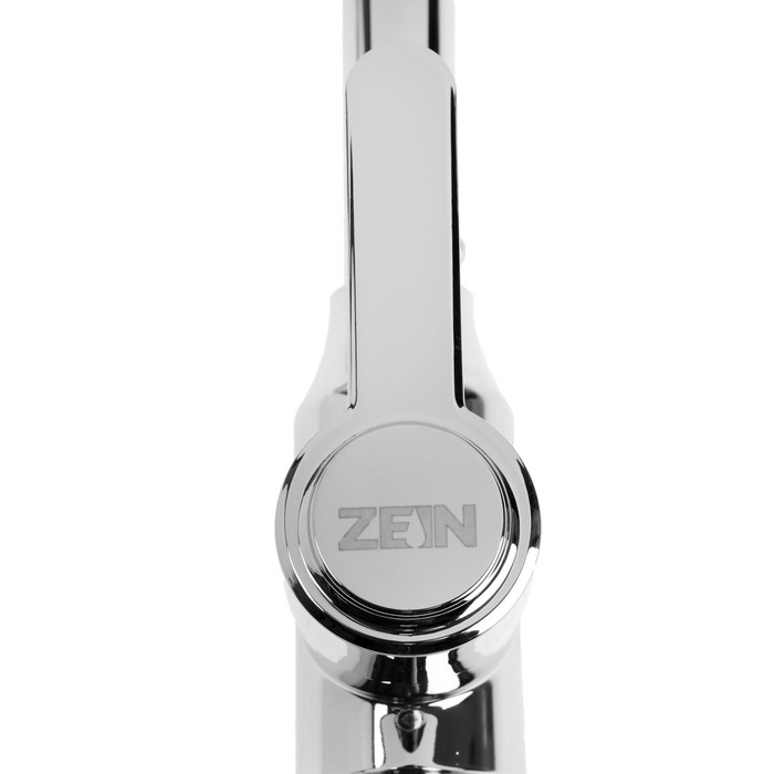 Смеситель для кухни ZEIN Z3704, поворотный излив высотой 20 см, ABS-пластик, хром