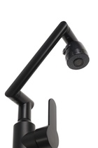 Смеситель для кухни ZEIN Z3705, регулируемый излив высотой 25 см, аэратор 2 режима, черный - Фото 9