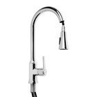 Смеситель для кухни ZEIN Z3710, вытяжной излив, аэратор 2 режима, ABS-пластик, хром - Фото 5