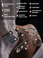 Душевая система ZEIN Z3860, смеситель, тропическая и ручная лейка, полка, латунь, черная - Фото 6
