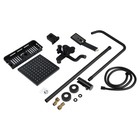 Душевая система ZEIN Z3860, смеситель, тропическая и ручная лейка, полка, латунь, черная - Фото 15