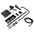 Душевая система ZEIN Z3862, смеситель, тропическая и ручная лейка, полка, латунь, черная - Фото 15