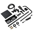 Душевая система ZEIN Z3863, смеситель, верхняя, ручная и гигиеническая лейка, полка, черная - Фото 19