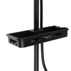 Душевая система ZEIN Z3863, смеситель, верхняя, ручная и гигиеническая лейка, полка, черная - Фото 12