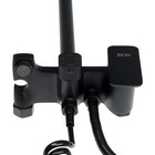 Душевая система ZEIN Z3863, смеситель, верхняя, ручная и гигиеническая лейка, полка, черная - Фото 14