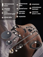 Душевая система ZEIN Z3864, смеситель, верхняя, ручная и гигиеническая лейка, латунь, черная - Фото 5