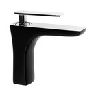 Смеситель для раковины ZEIN Z3871, однорычажный, высота излива 13 см, латунь, черный/хром - Фото 7