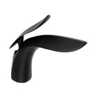 Смеситель для раковины ZEIN Z3881, однорычажный, интерьерный, высота 15 см, латунь, черный - Фото 7