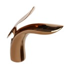 Смеситель для раковины ZEIN Z3883, однорычажный, интерьерный, высота 15 см, латунь, rose gold= - Фото 7