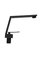 Смеситель для раковины ZEIN Z3884, однорычажный, интерьерный, высота 15 см, латунь, черный - Фото 9