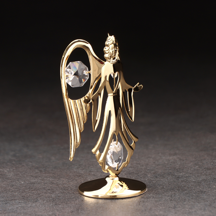 Сувенир "Ангел", на подставке, с хрусталиками, 5х4х9 см
