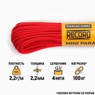 Паракорд 275, нейлон, d=2.2 мм, 30 м, красный - Фото 1