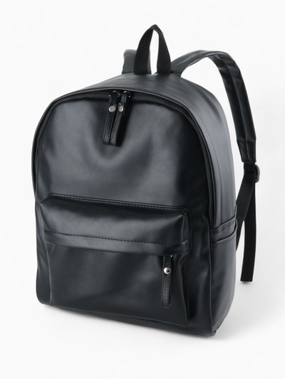 Рюкзак молодёжный на молнии, с карманами, размер 28×13×39.5 см, чёрный