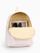 Рюкзак молодёжный на молнии, с карманом, размер 28×13×39.5 см, белый - Фото 7