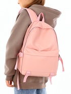 Рюкзак молодёжный на молнии, 3 кармана, размер 29×12×42 см, розовый - Фото 12