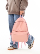 Рюкзак молодёжный на молнии, 3 кармана, размер 29×12×42 см, розовый - Фото 11