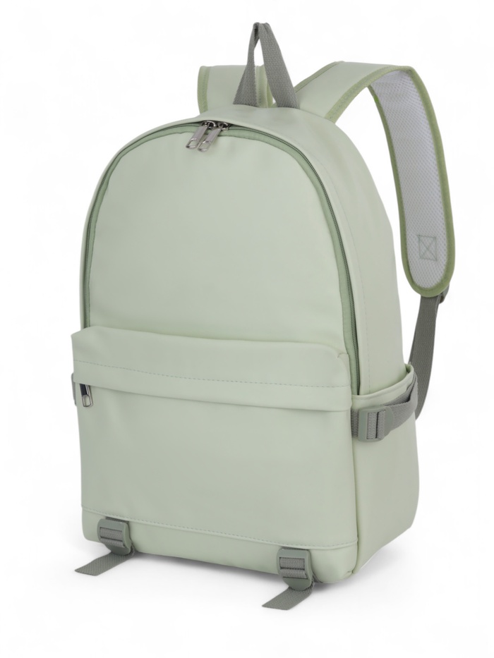 Рюкзак молодёжный на молнии, 3 кармана, размер 29×12×42 см, зелёный - Фото 1