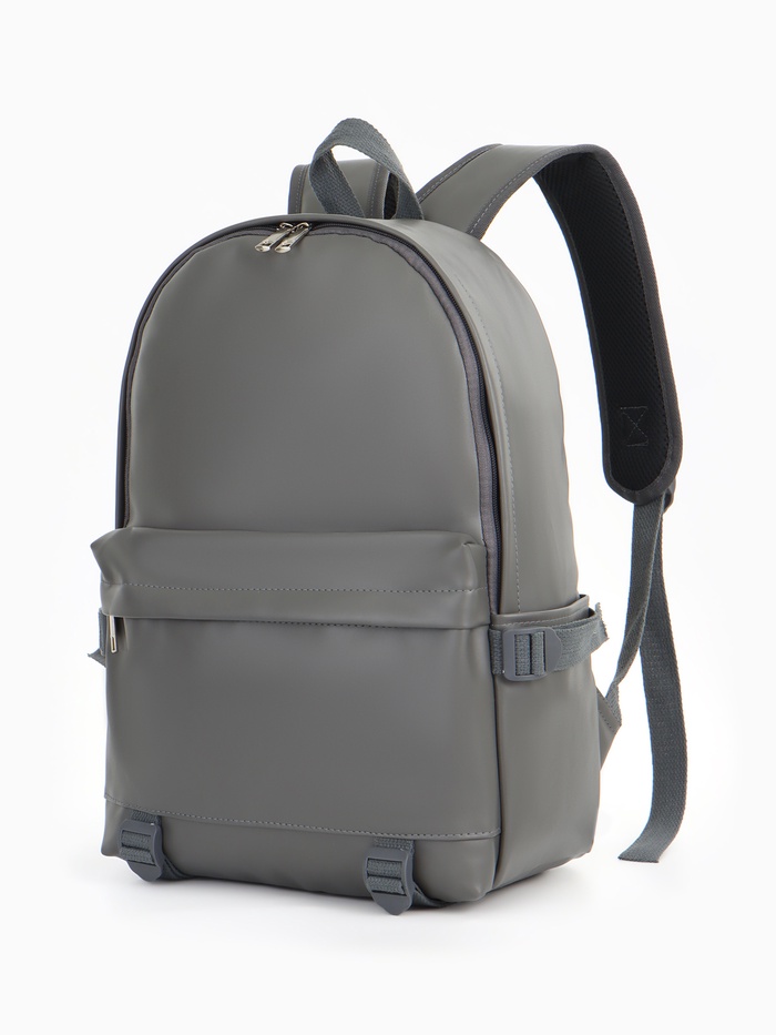 Рюкзак молодёжный на молнии, 3 кармана, размер 29×12×42 см, серый - Фото 1